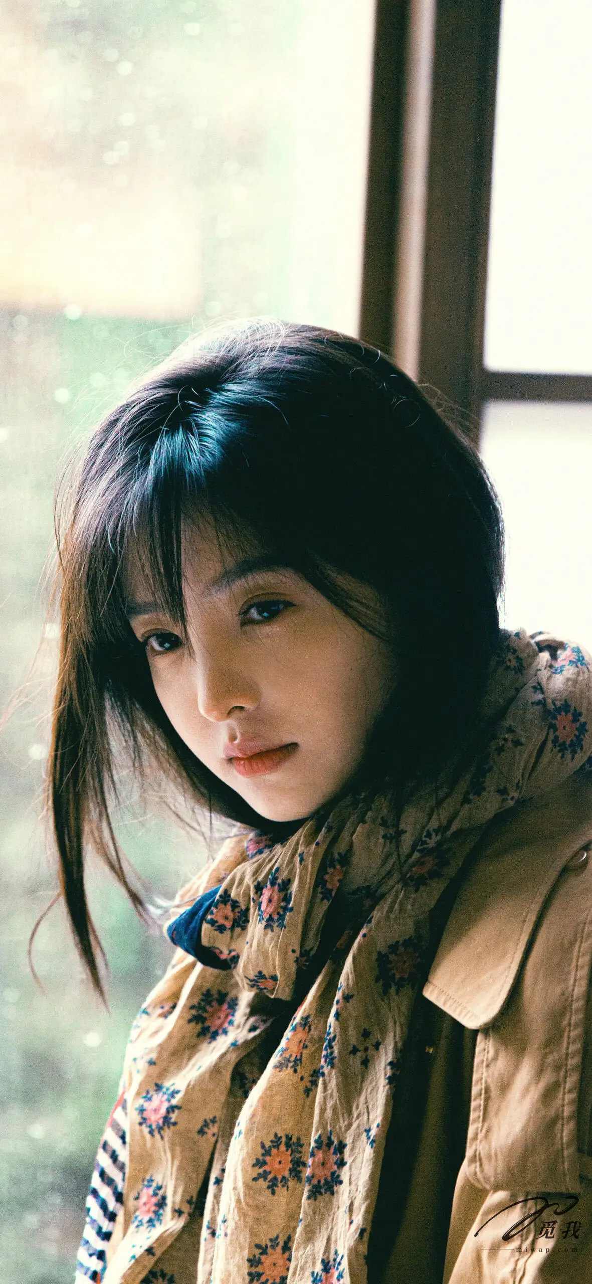 图片[29]-美图分享：章若楠 壁纸  蓝色衬衫，温柔中透着点点忧郁。-觅影网