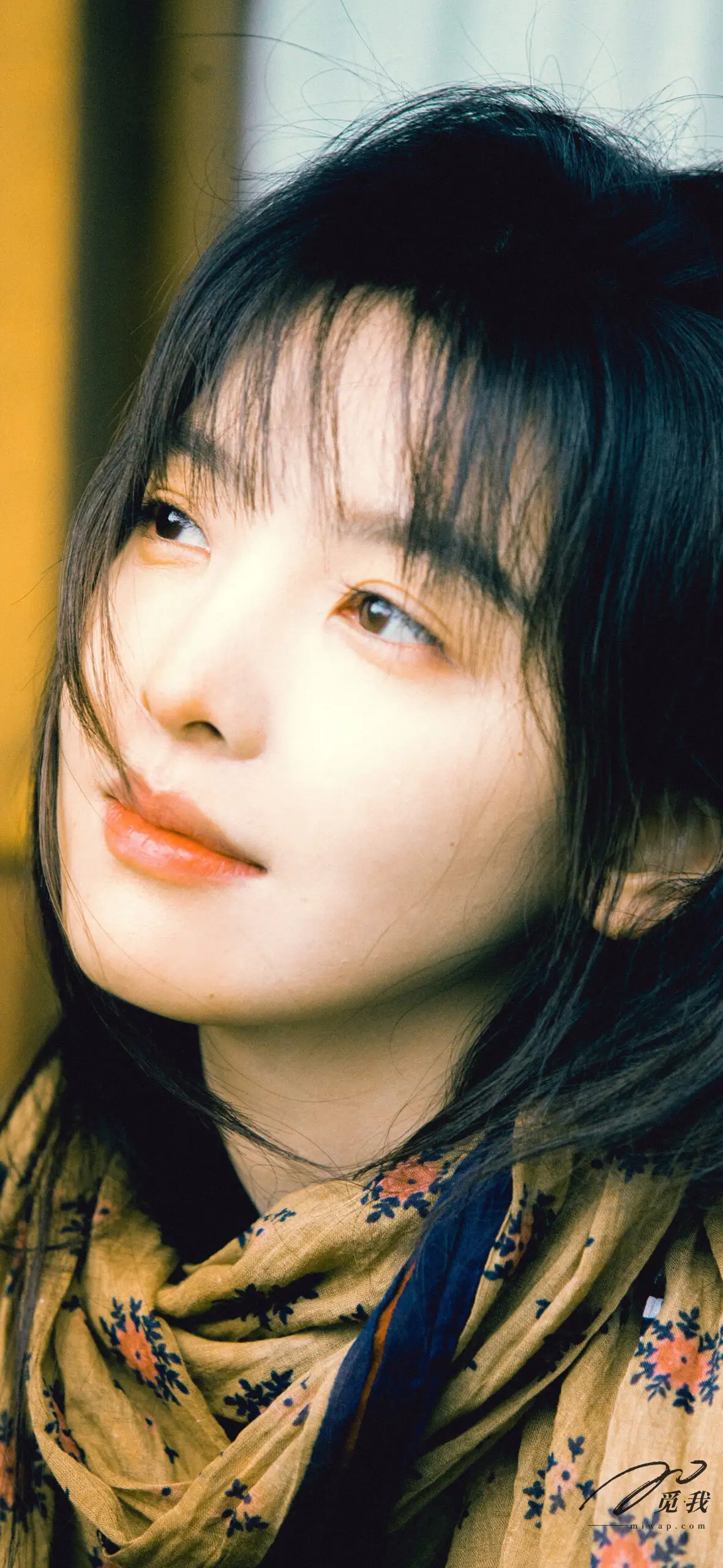 图片[33]-美图分享：章若楠 壁纸  蓝色衬衫，温柔中透着点点忧郁。-觅影网