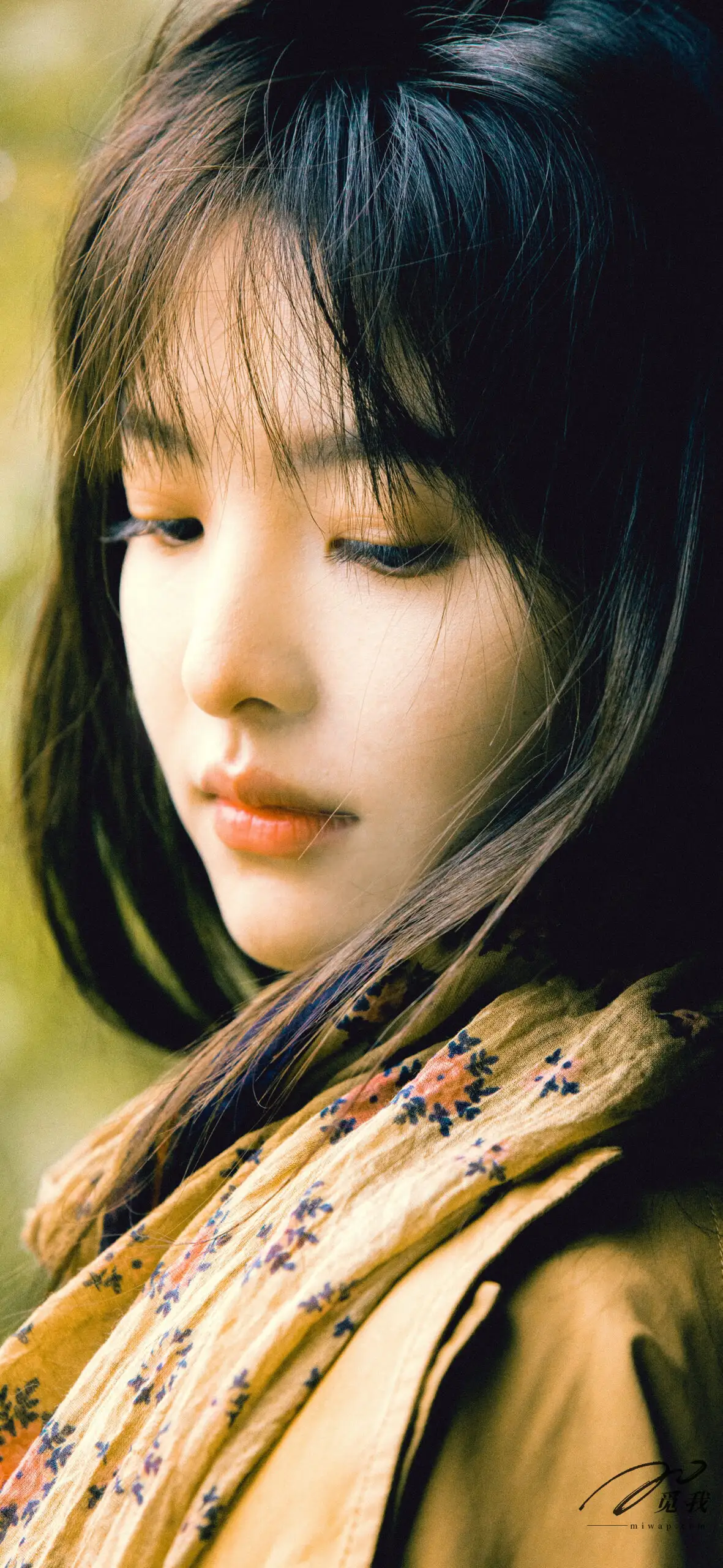 图片[37]-美图分享：章若楠 壁纸  蓝色衬衫，温柔中透着点点忧郁。-觅影网