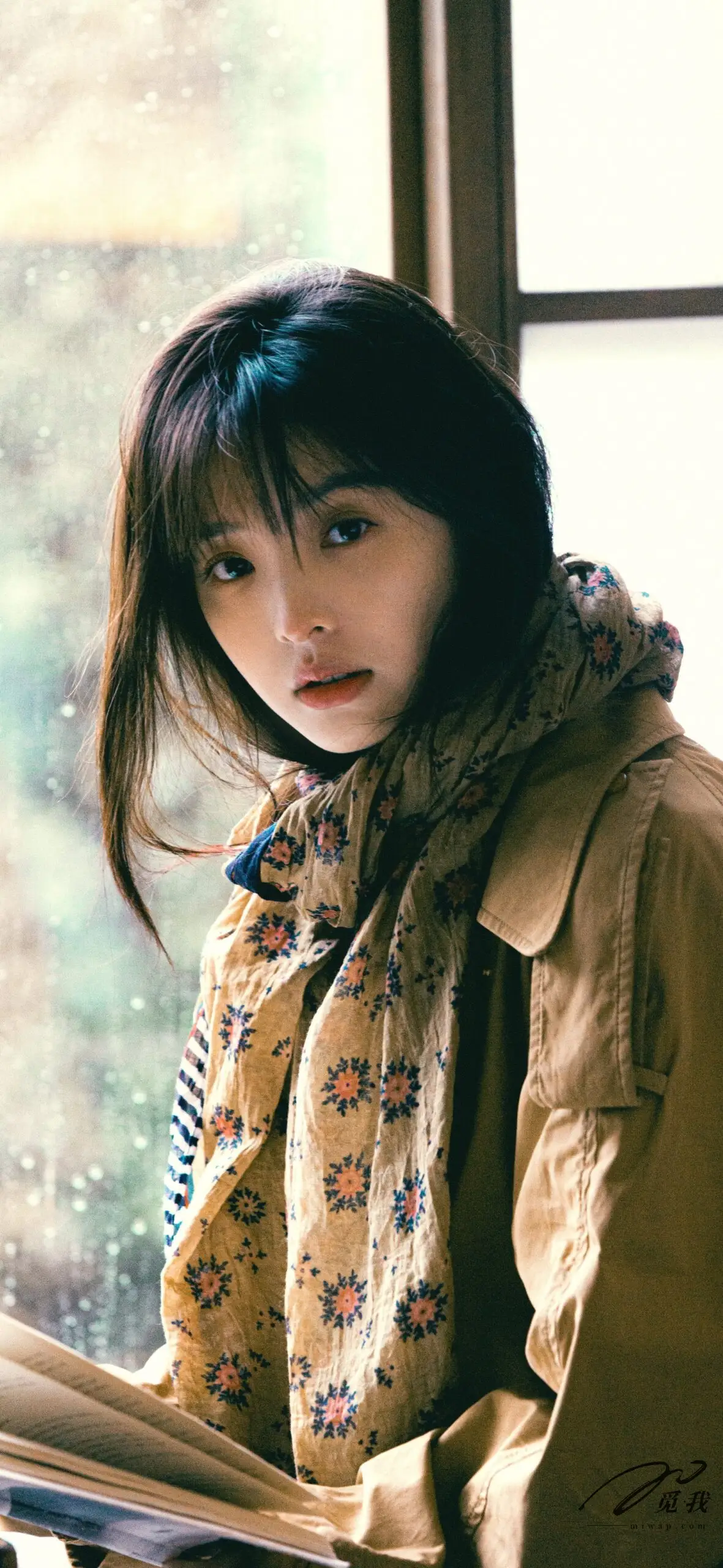 图片[43]-美图分享：章若楠 壁纸  蓝色衬衫，温柔中透着点点忧郁。-觅影网