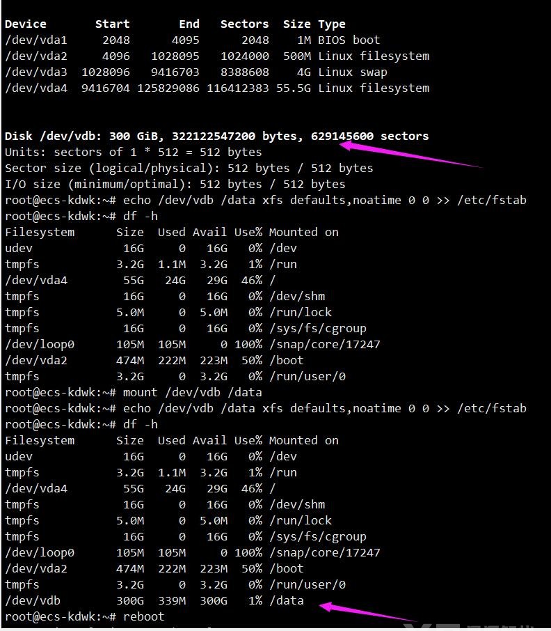 图片[2]-Ubuntu18.04系统（Linux云服务器）数据盘（磁盘）永久挂载教程-玩转网