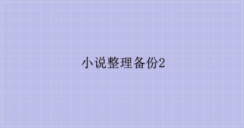 小说整理备份2-解忧资源站